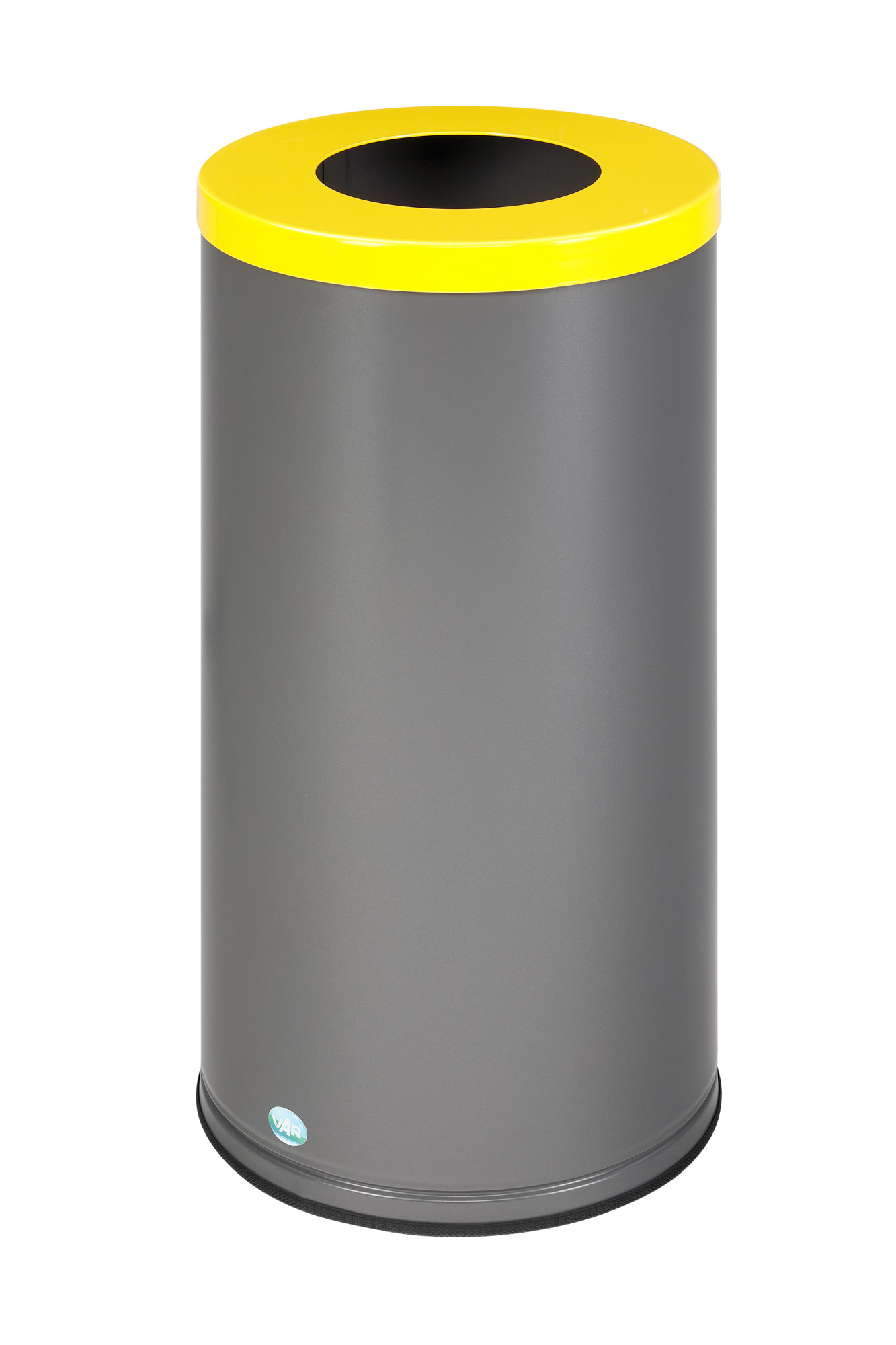 Robuster Wertstoffsammler mit abnehmbarem Deckel | 70 Liter, HxBxT 70x36,5x36,5cm | Verzinkter Stahl | Gelb