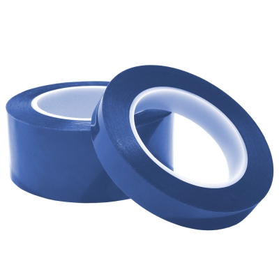 PET-Hochtemperaturband | BxL 1,2cm x 66m | Polyesterfolie 0,06mm | Blau