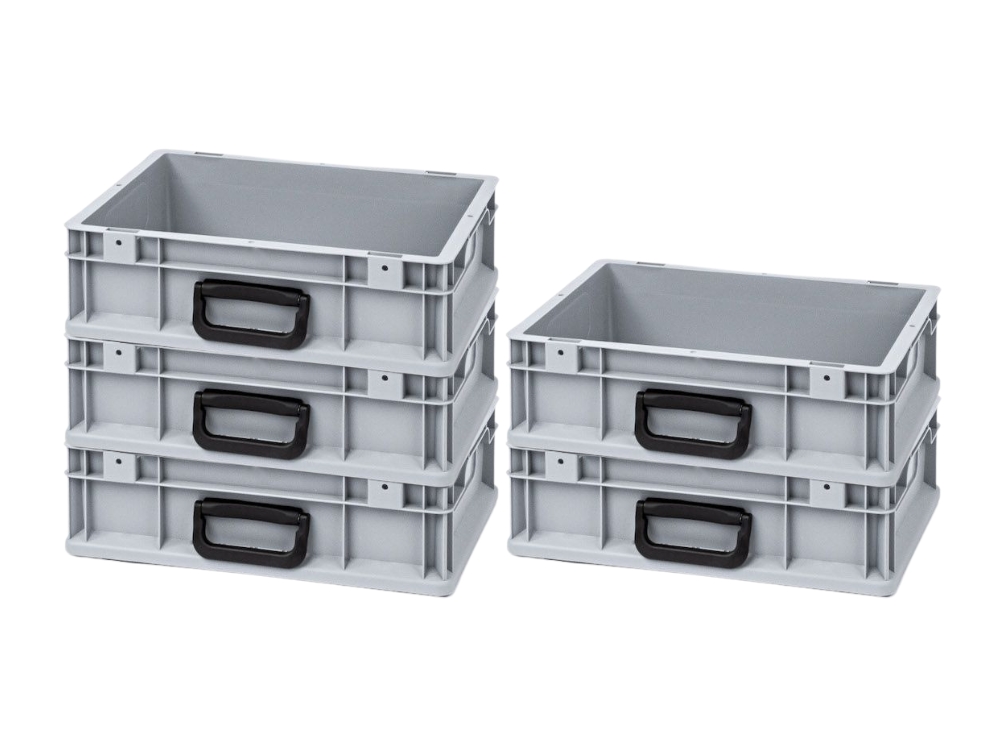 SparSet 5x Eurobox NextGen Portable Uno | HxBxT 12x30x40cm | 11 Liter | Eurobehälter, Transportbox, Transportbehälter, Stapelbehälter
