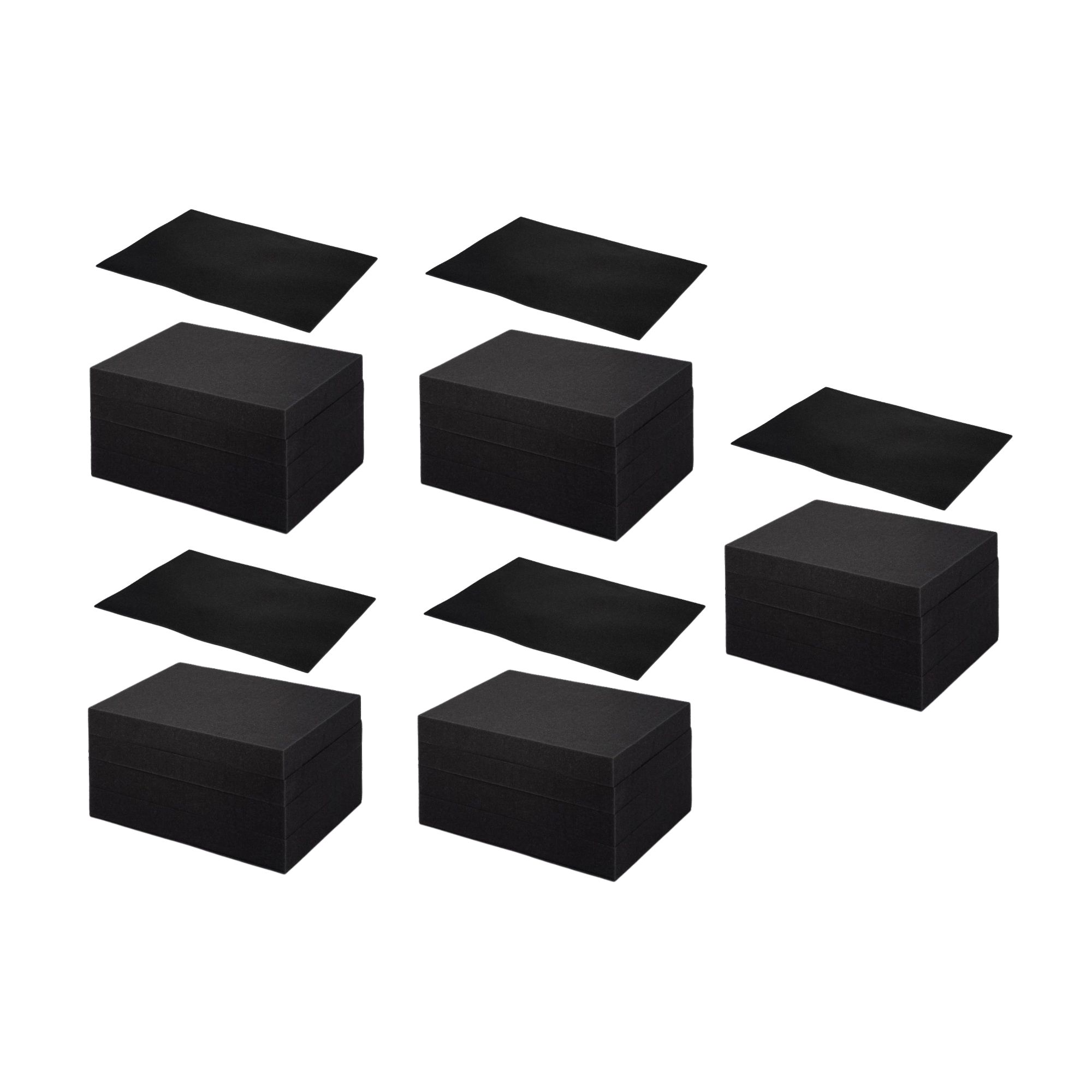 SparSet 5x Einlage-Set für NextGen Euroboxen | Rasterschaumstoff & Schaumstoffeinlage | HxBxT 20,5x26x36cm