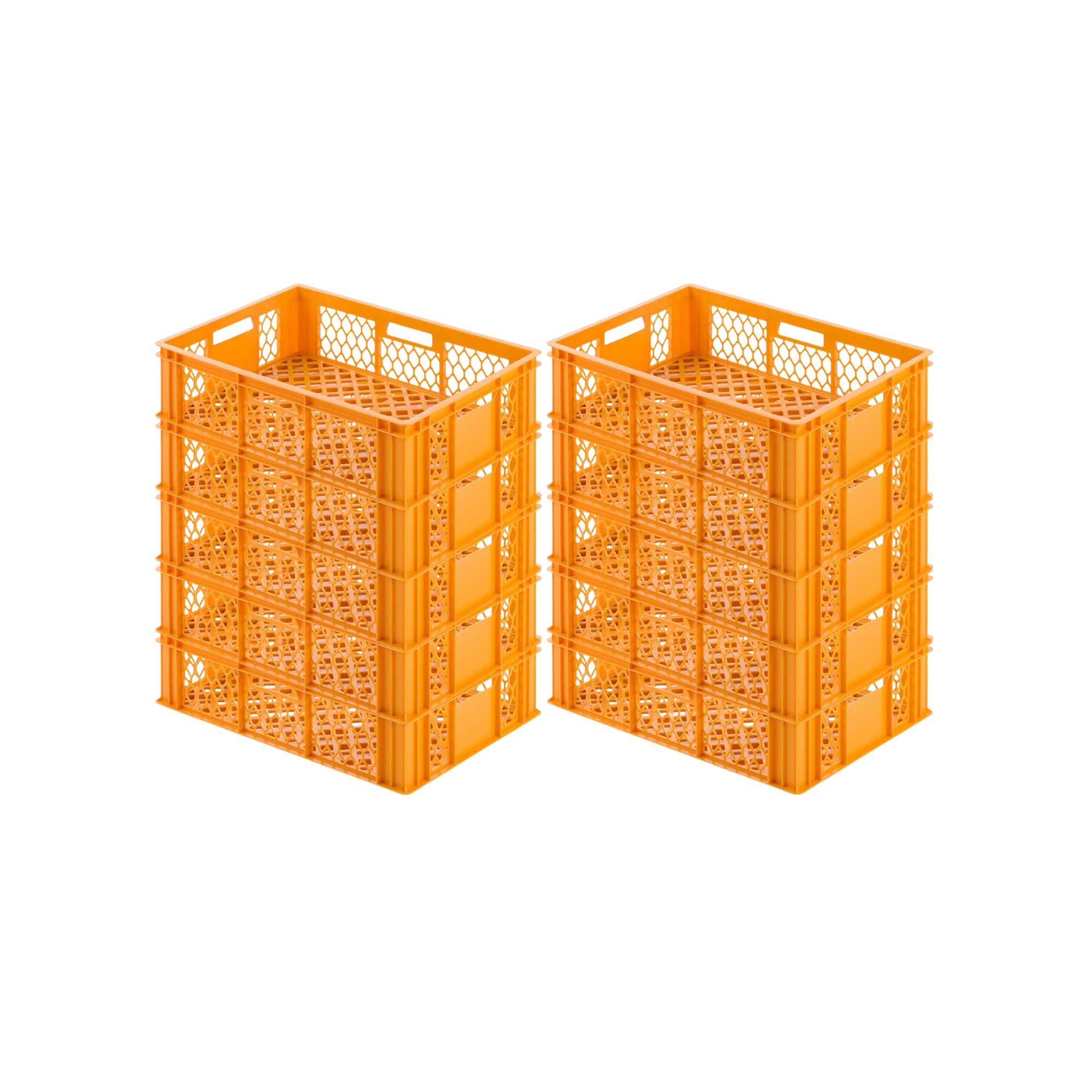 Eurobehälter Bäcker- & Konditorenkasten | HxBxT 17,1x40x60 | 33 Liter | Gelb-Orange | Brötchenkiste, stapelbare Bäckerkiste