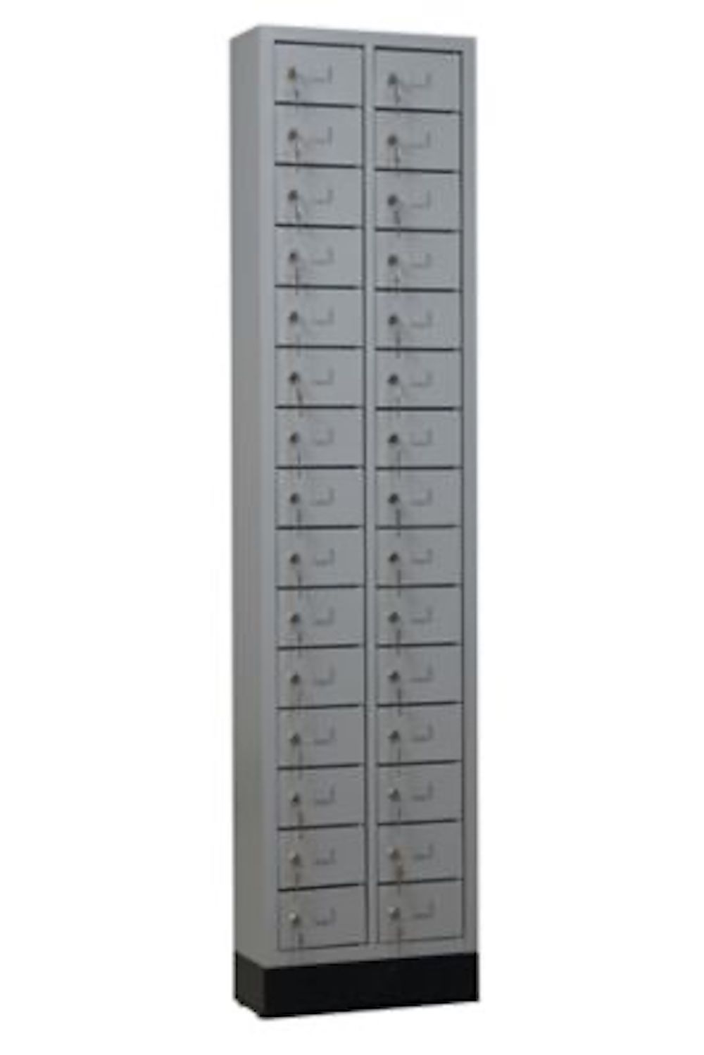 Schließfachschrank Quail | 30 Fächer | HxBxT 185 x 46 x 20 cm | Grau