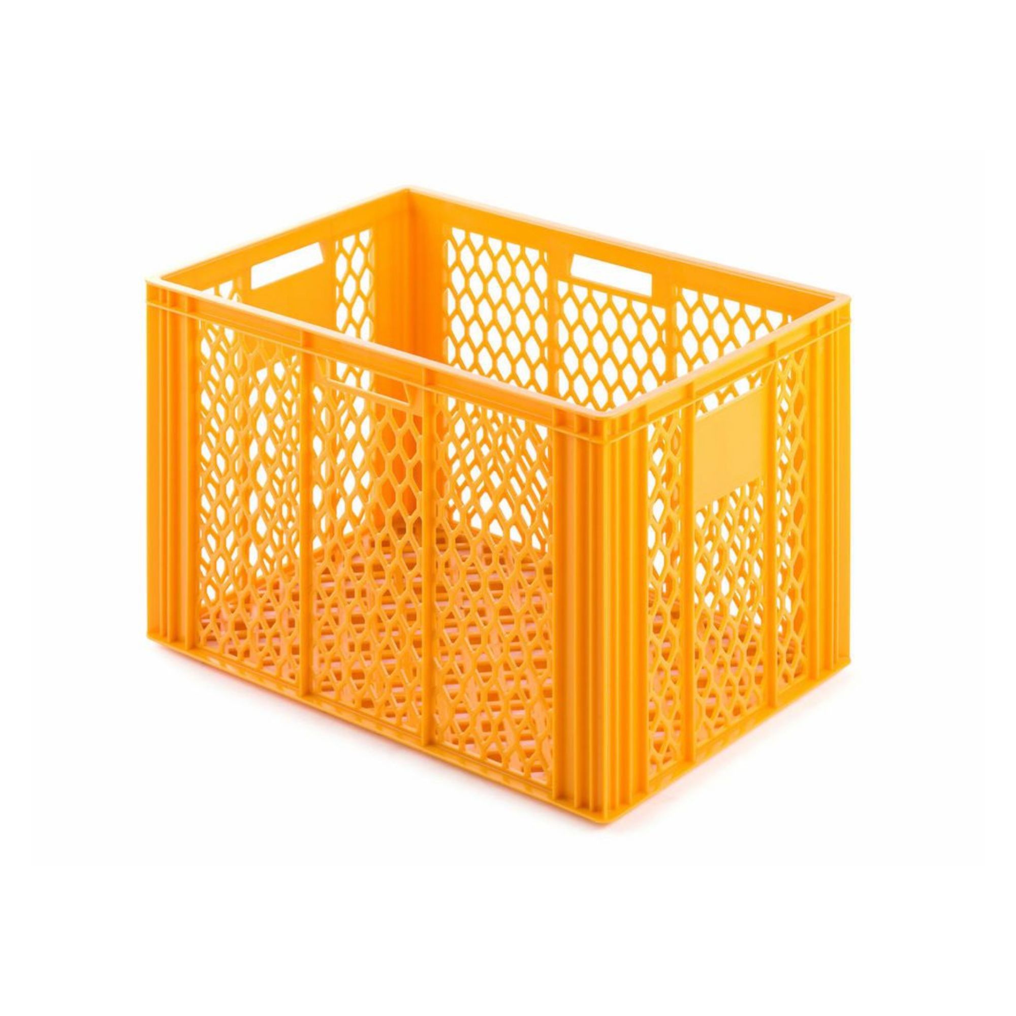Eurobehälter Bäcker- & Konditorenkasten | HxBxT 42,1x40x60 | 85 Liter | Gelb-Orange | Brötchenkiste, stapelbare Bäckerkiste