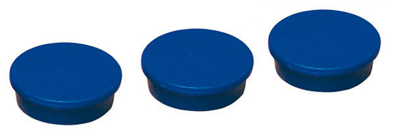 Magnete für Lochwand | 10 Stück | Ø 2,5cm | Blau