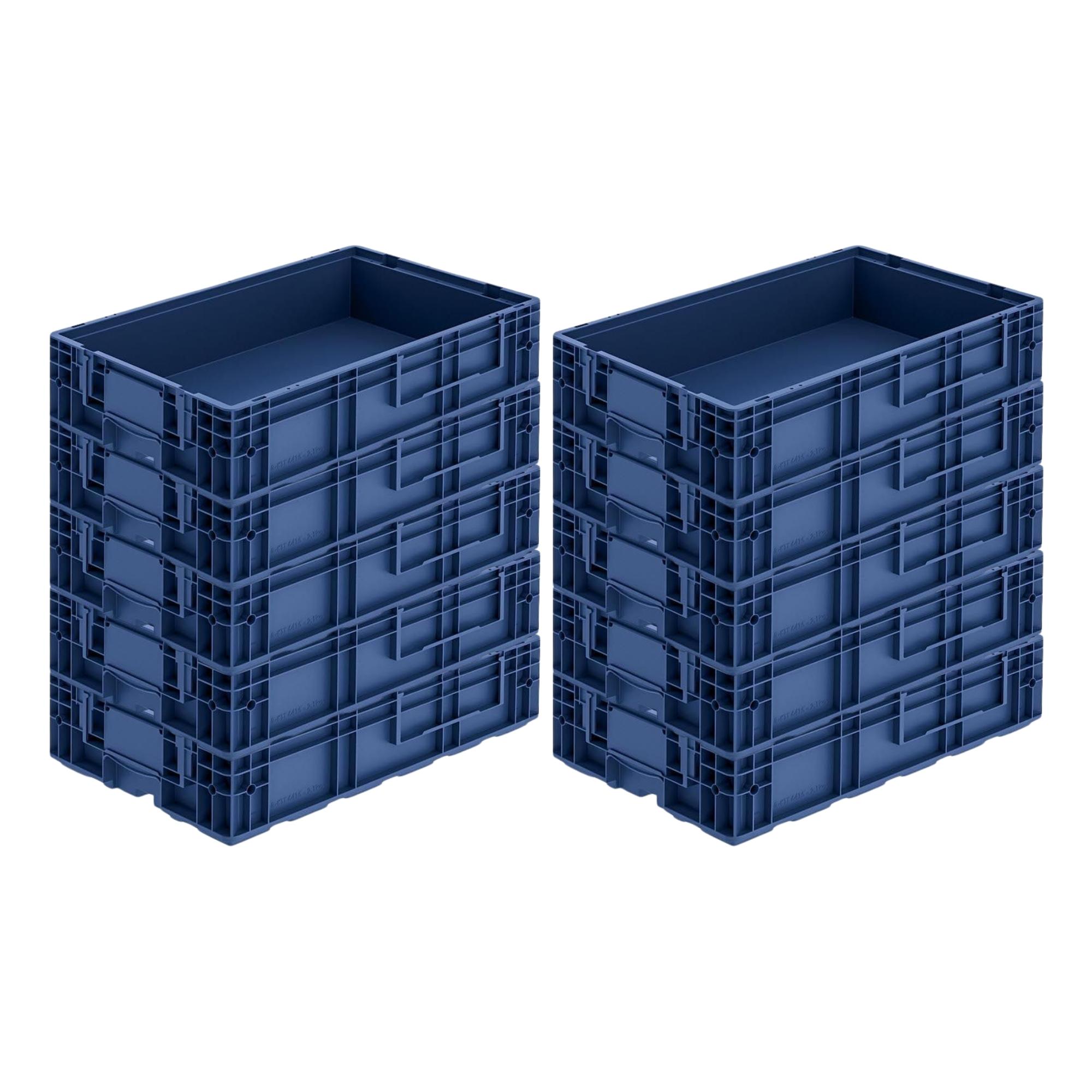 VDA KLT Kleinladungsträger mit Verbundboden | HxBxT 14,7x40x60cm | 22 Liter | KLT, Transportbox, Transportbehälter, Stapelbehälter