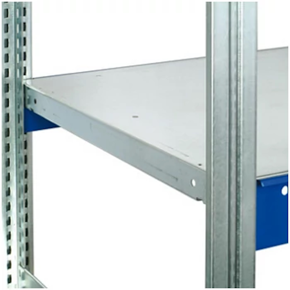 Zusatzebene für Weitspannregal ELCH | BxT 257x50cm | Fachlast 400kg | Stahlplatten-Fachboden | Enzianblau
