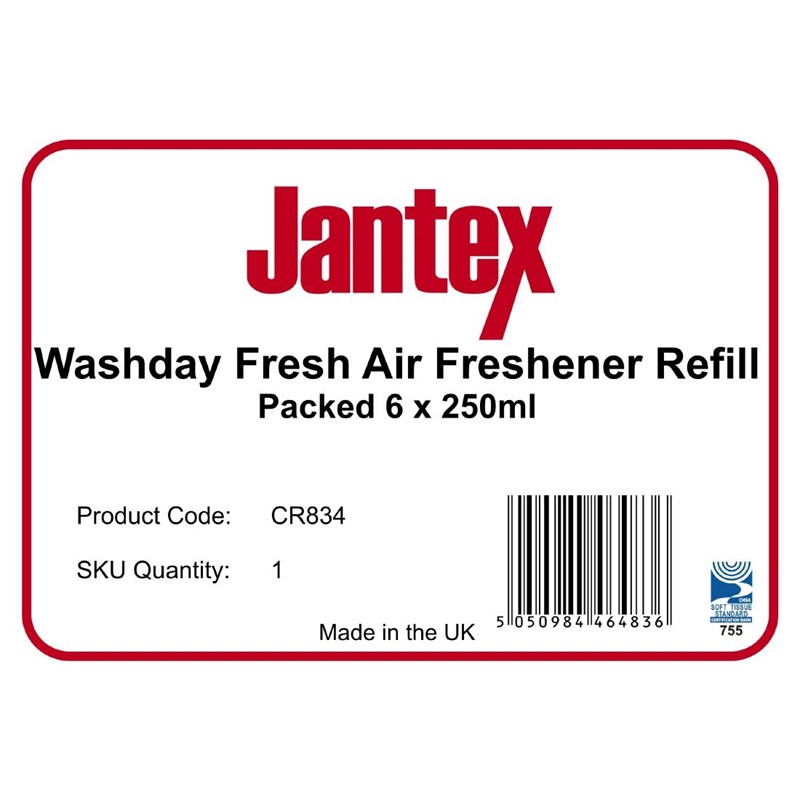 Jantex Aircare Lufterfrischer "Washday Fresh" Nachfüllung  (6 Stück)
