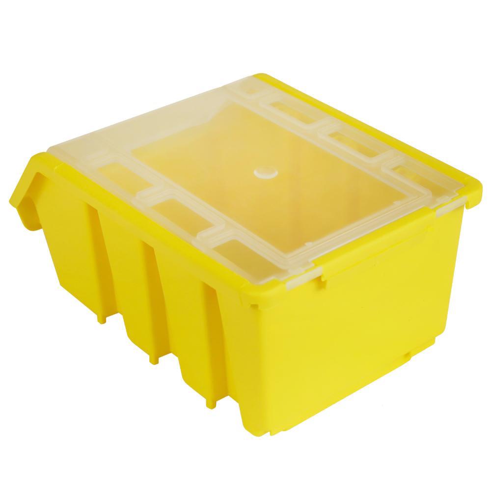 SuperSparSet 20x Sichtlagerbox 2 mit Deckel | HxBxT 7,5x11,6x16,1cm | Polypropylen | Gelb