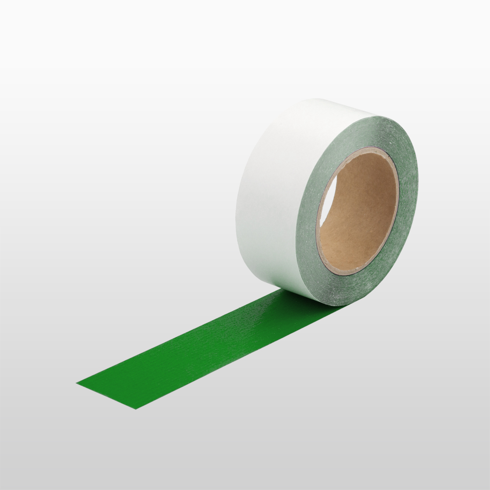 Bodenmarkierungsband PLUS mit Antirutschoberfläche für glatte Böden im Innenbereich | Rutschklasse R11 | 5cmX10m | Kunststofffolie 0,4mm | ablösbarer Acrylat-Kleber | Grün
