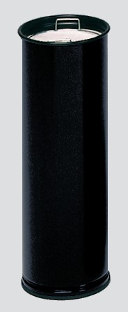 Klassischer runder Ascher mit Sieb, optimal für alle Raucherzonen | HxBxT 66x23x23cm | Verzinkter Stahl | Anthrazit