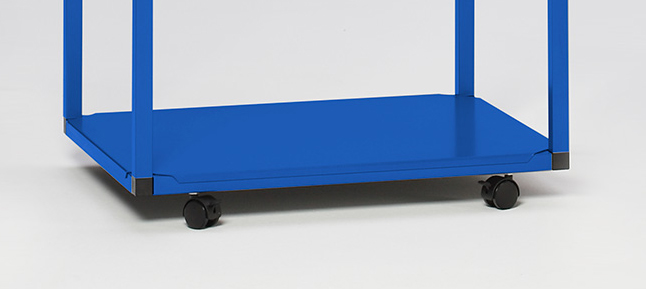 Fahrwerksatz für Müllsackhalter aus Vierkantrohren 240/1000 Liter | Blau