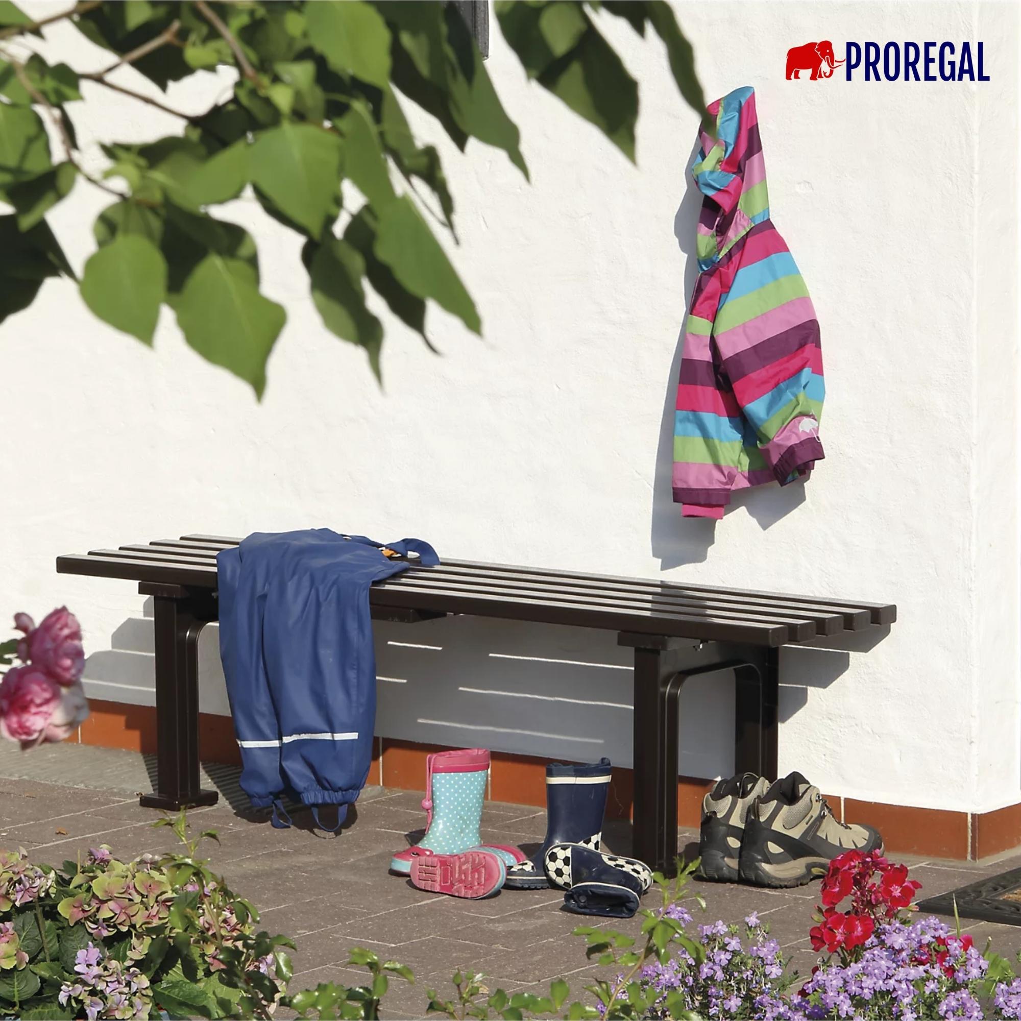Gartenbank Kuba | 4-Sitzer | Blau | HxBxT 42x200x37cm | Witterungs- & UV-beständiger Kunststoff | Parkbank Sitzbank Außenbereich Garten Balkon Terrasse