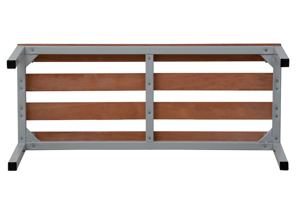 Sitzbank Seal | Freistehend | Grau/Buche | Ohne Rückenlehne | HxBxT 40x120x40 cm | Holz