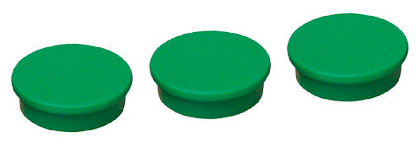 Magnete für Lochwand | 10 Stück | Ø 2,5cm | Grün