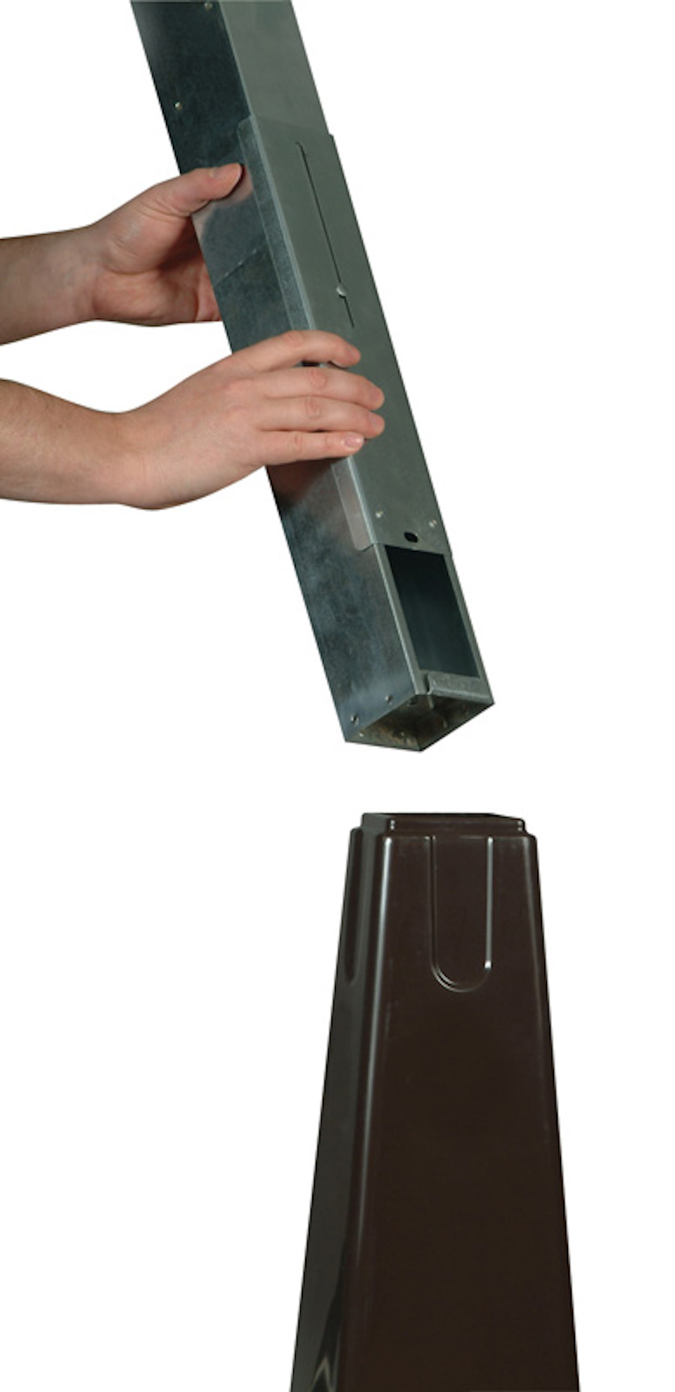 Rubbermaid Standaschenbecher mit Stahl-Inneneimer | HxBxT 100,1x 31,1x31,1cm | Schwarz