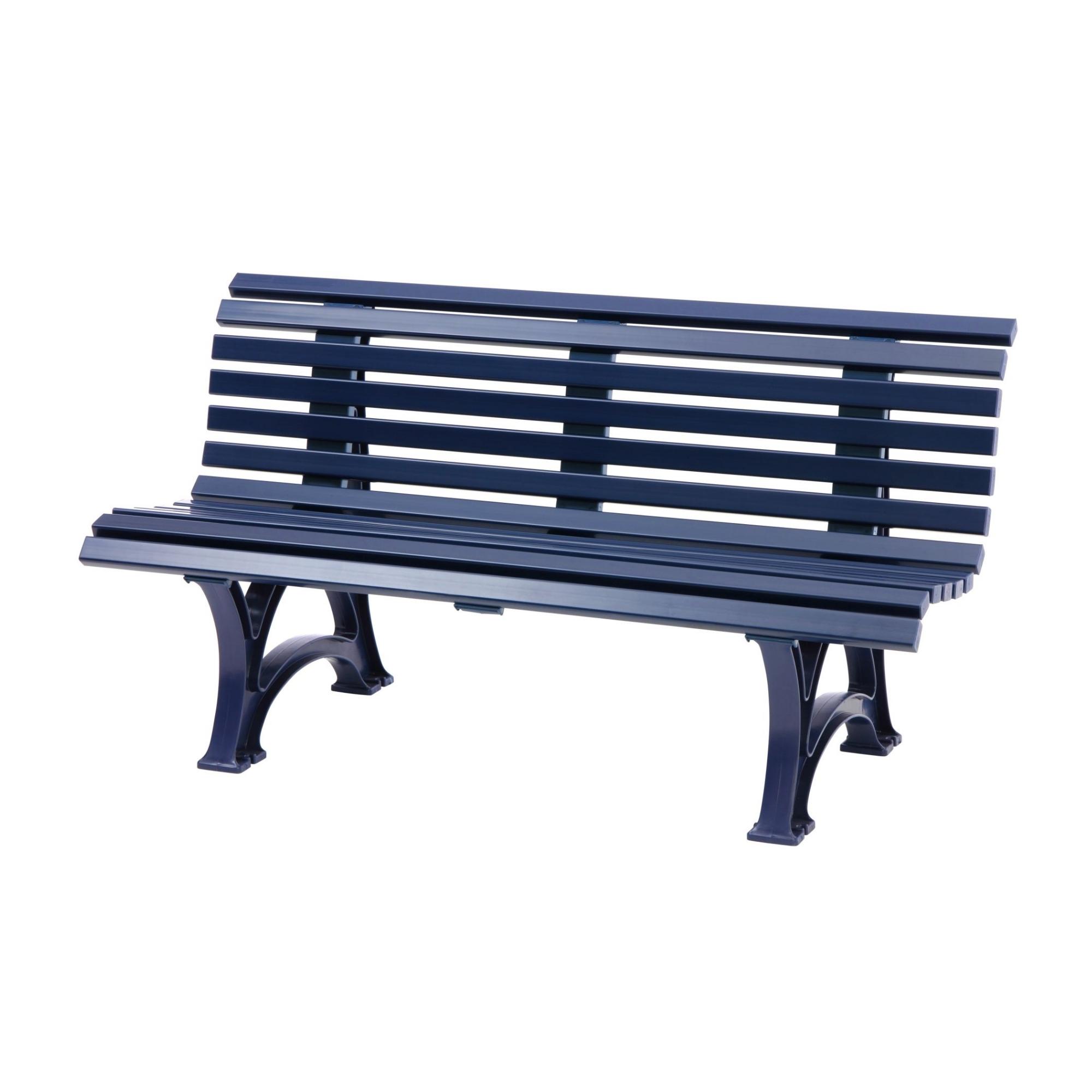 Gartenbank Jamaika | 3-Sitzer | Blau | HxBxT 80x150x64cm | Witterungs- & UV-beständiger Kunststoff | Parkbank Sitzbank Außenbereich Garten Balkon Terrasse
