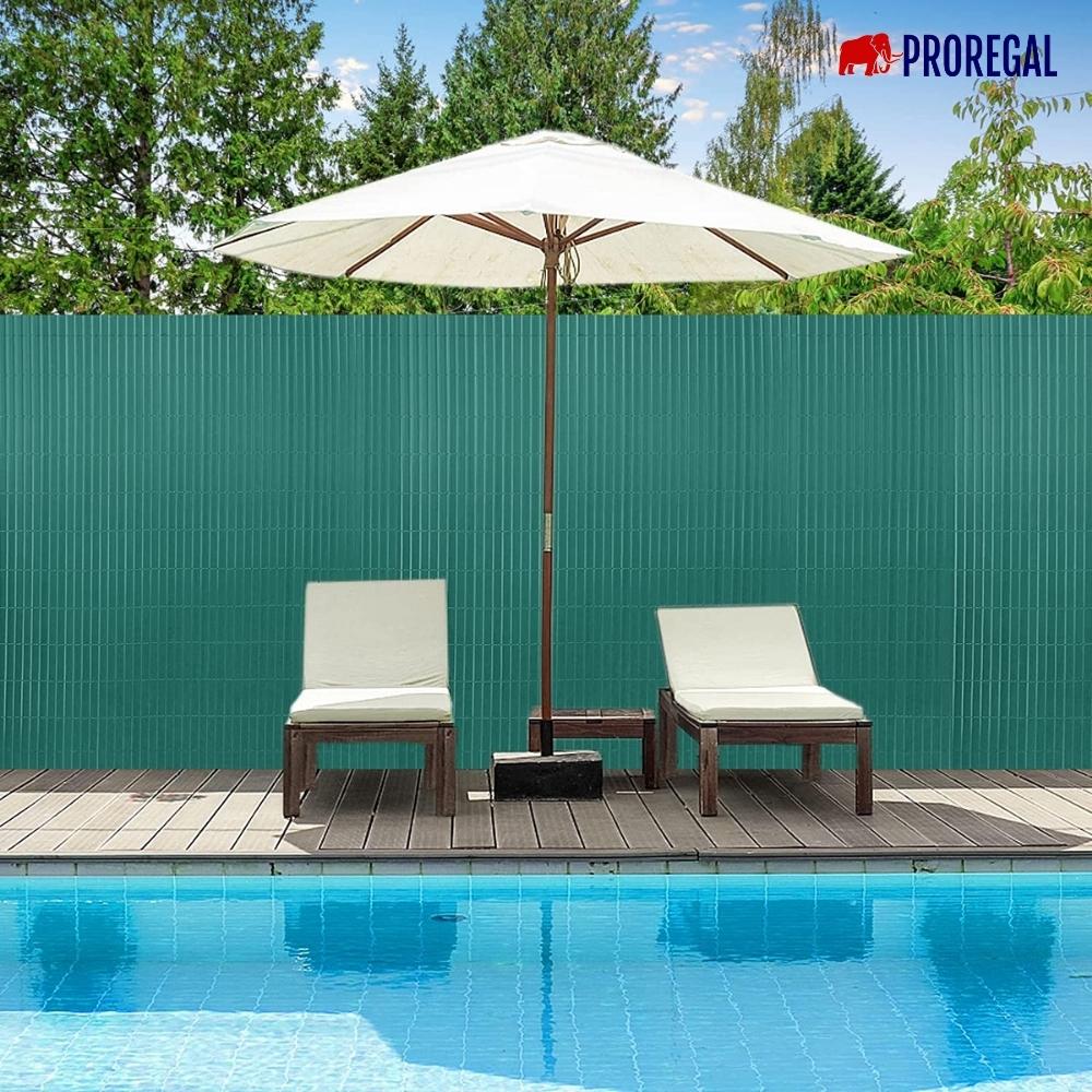 FI-CHI – Premium Sichtschutzmatte | Zaun | Sichtschutz | PVC- Sichtschutzmatte | Gartensichtschutz für Garten und Balkon aus Weide | Höhe 1 m | Länge 3 m | HxL: 1x3 m | 1300g / m2 | Grün