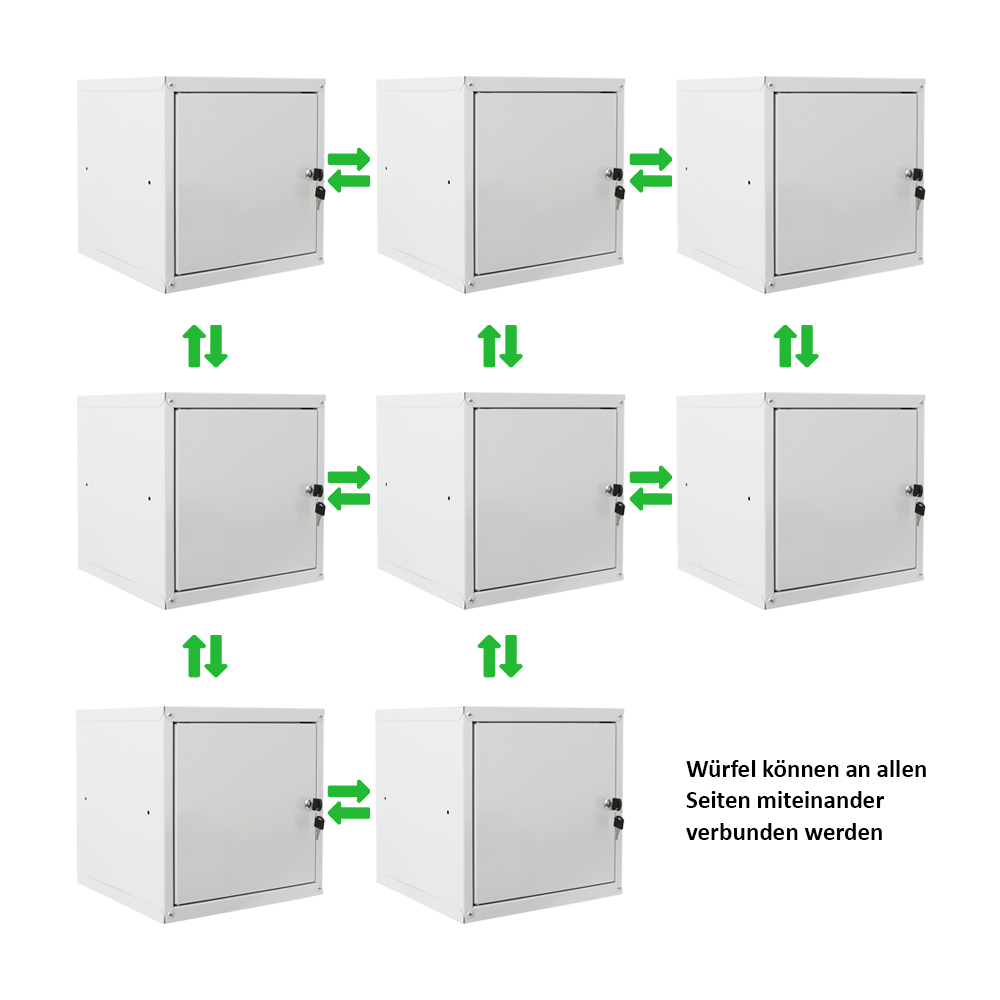 Schließfachwürfel Cubic | HxBxT 35x35x35 cm | Grau