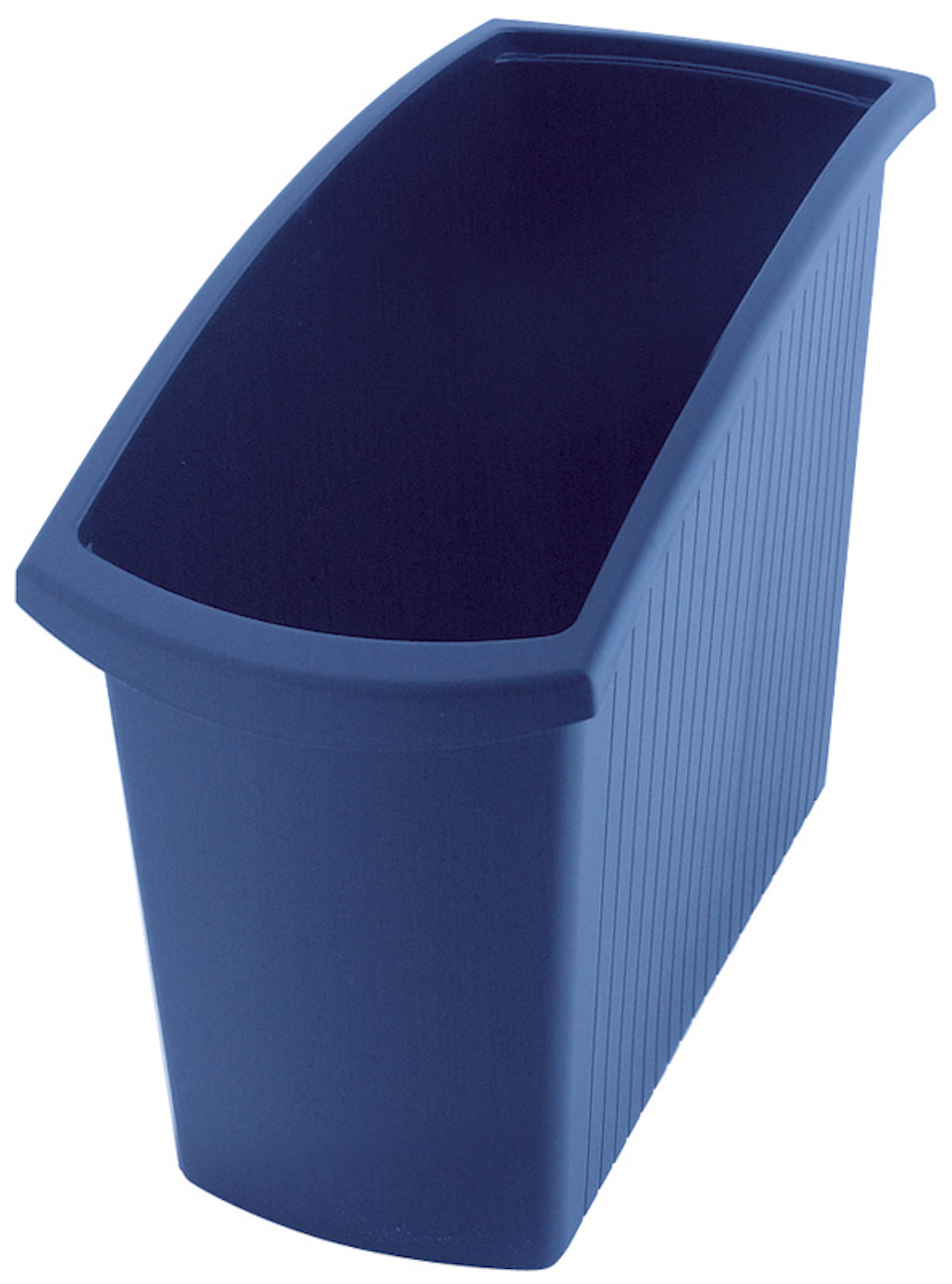 Rechteckiger Kunstoff Papierkorb | 18 Liter, HxBxT 34,5x19,4x45cm | Blau