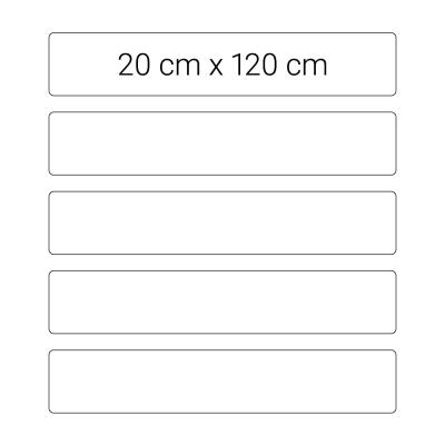 Zebrastreifen | 5 Stück | BxL 20x120cm | PVC 0,6mm | Innenbereich | Weiß