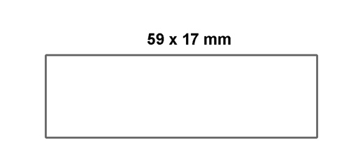 Etiketten für Sichtlagerbox Classic Etikettenklappe | Größe G, HxB 5,9x1,7cm | Papier | Weiß