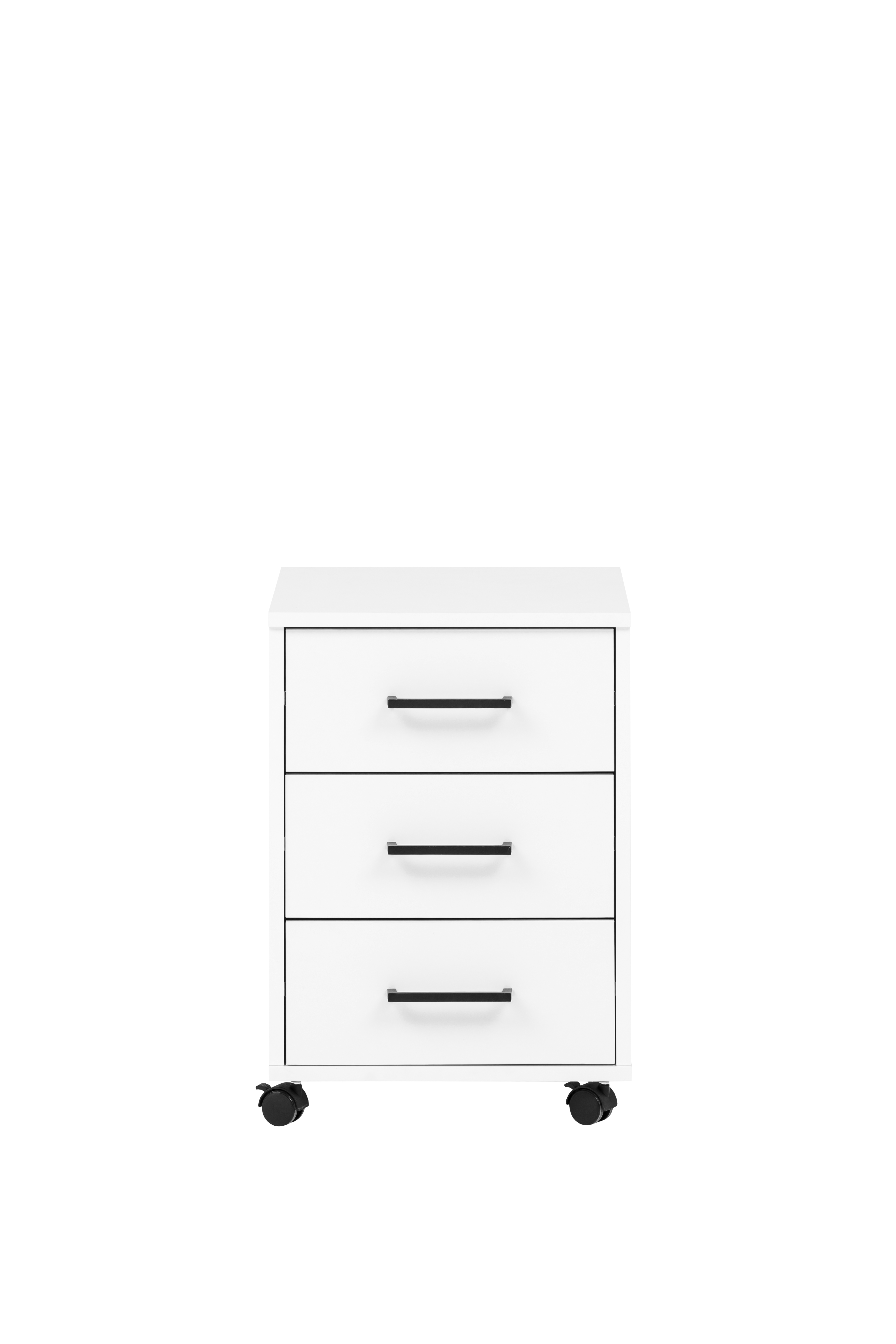 Möbelpartner Rollcontainer Panda | HxBxT 57x40x50 cm (Höhe mit Rollen) |Weiß