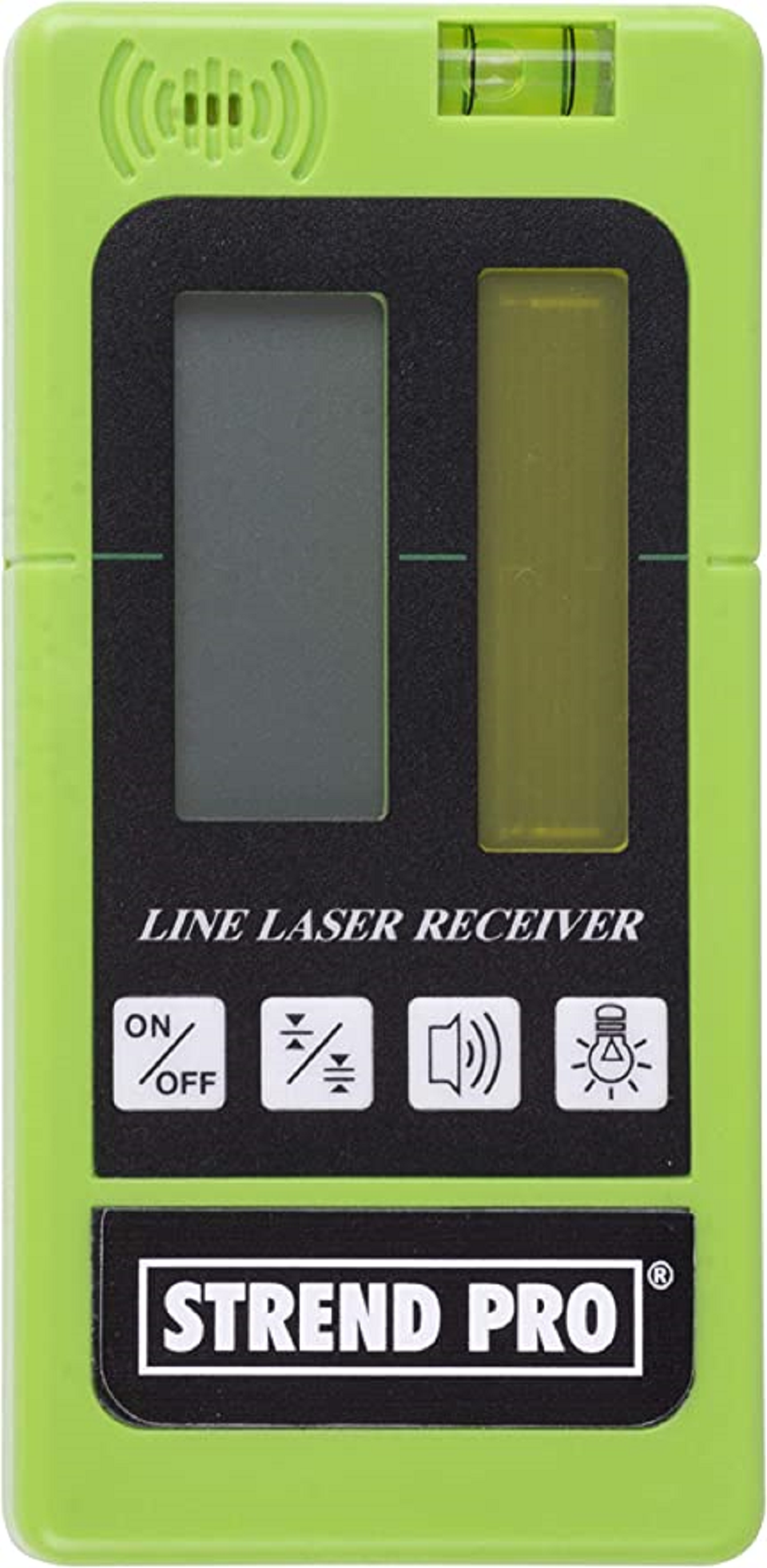 MATRIX Laserempfänger für Kreuzlinienlaser | Digital LED Laser Detektor für grüne und rote Rotationslaser | PULSMODE Arbeiten im Freien 50m | Inkl. Klemmhalter