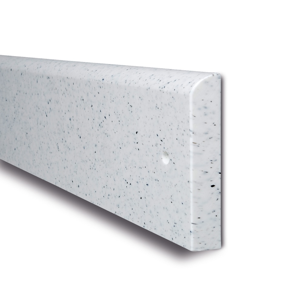Wand-Schrammschutz aus hochwertigem Polyethylen | Zum Aufdübeln mit 6mm Senkkopfschrauben | HxBxT 15x206x1cm | Form- & Kältebeständig | Granit