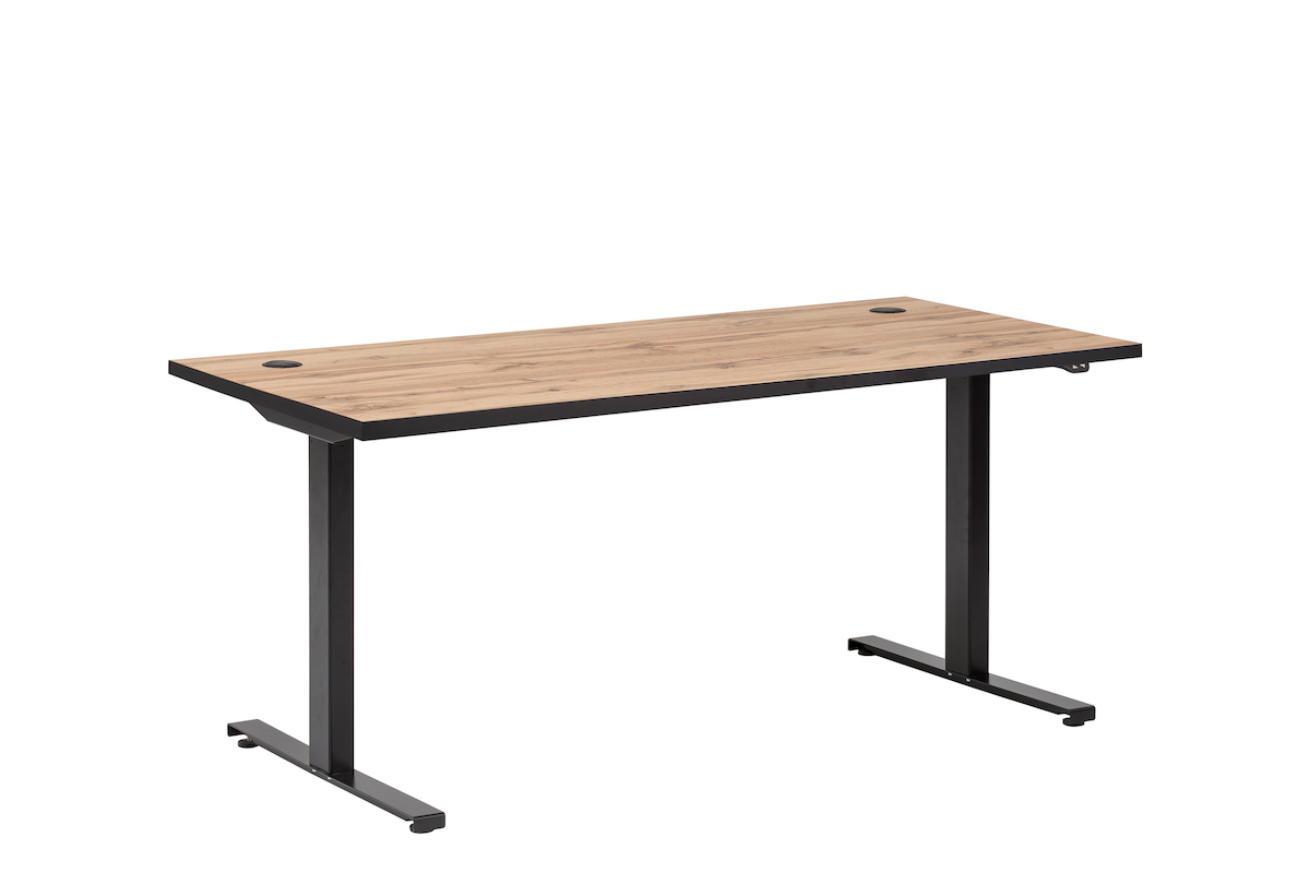 Möbelpartner Schreibtisch Panda | HxBxT 70x160x75cm | mit elektrischer Höhenverstellung | Eiche