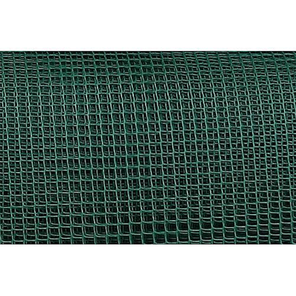 PROREGAL Drahtzaun, Drahtnetz 5, 1000, 10x10mm, 300g/m2, grün, Kunststoff, Pack. 25m