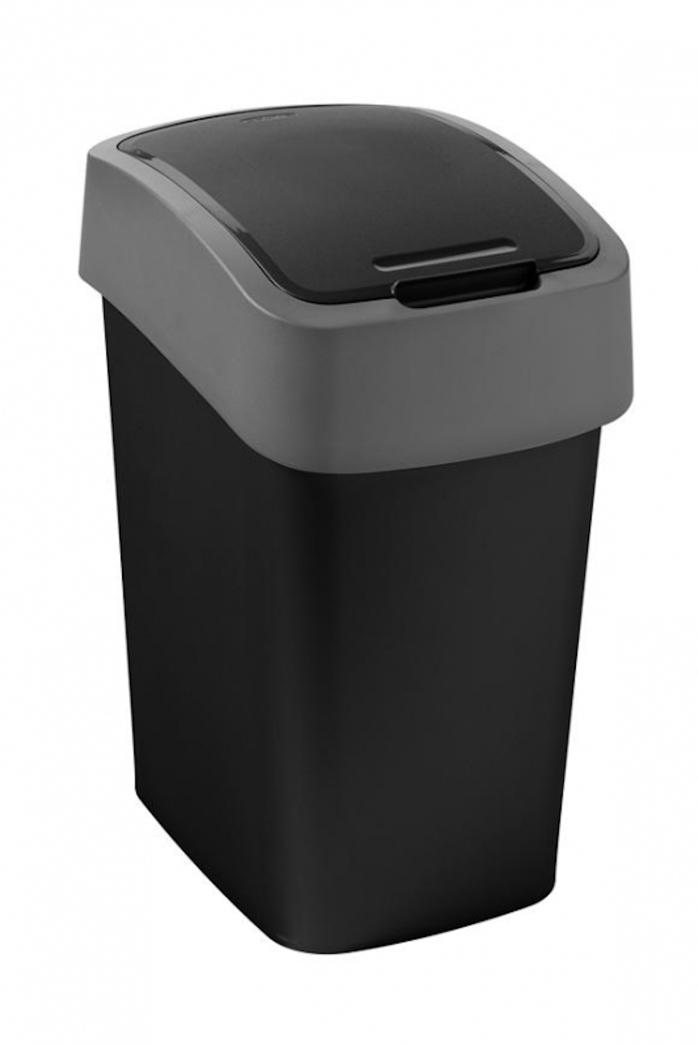 Abfallbehälter mit Schwing-/Klappdeckel | 9 Liter Fassungsvermögen | Schwarz