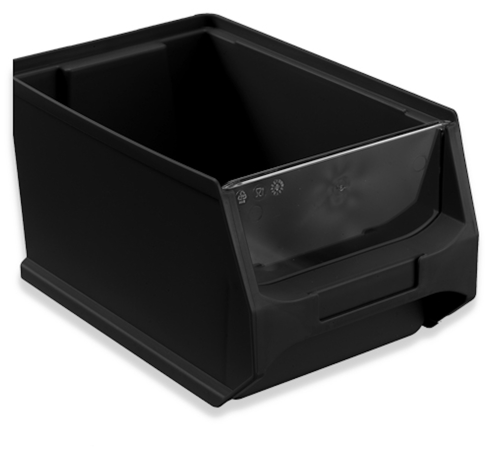 Leitfähige Frontblende für leitfähige Sichtlagerbox 3.0 | HxBxT 0,3x14x5,9cm (10 Stück)