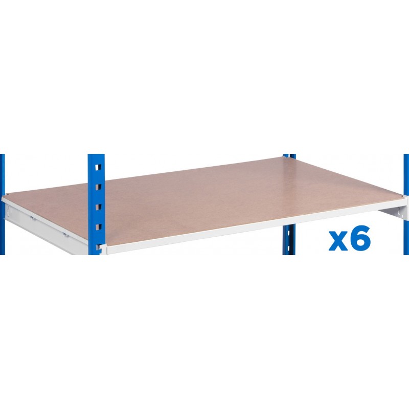 6x Spannplatten-Fachboden für Regale der PUMA Serie | BxT 150x68cm | Stärke 3,0mm | passend zu Aktenregale, Pendelhefter-Regale, Fachbodenregale, & Kleiderständer PUMA & PUMA Pro
