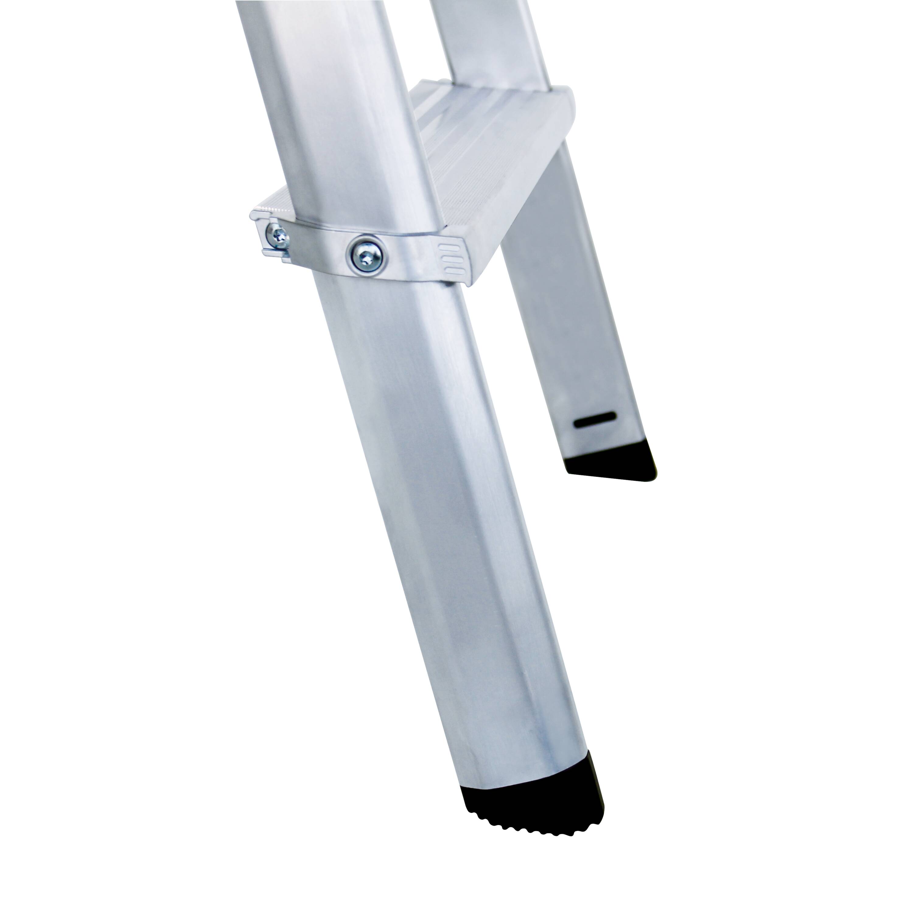 ML Stufen-Stehleiter einseitig begehbar Aluminium eloxiert 3 Stufen