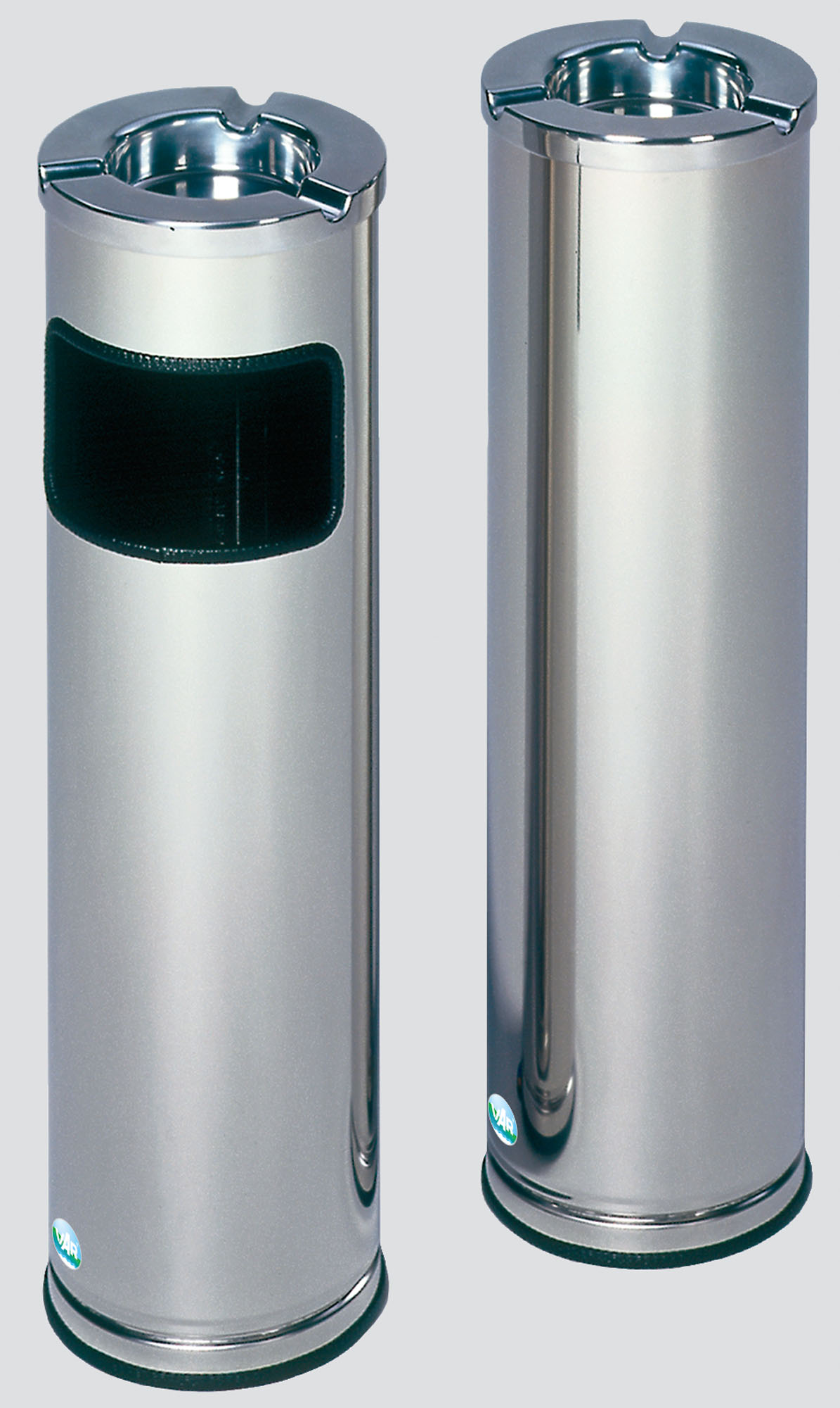 Robuster Kombiascher mit poliertem Aschereinsatz | 11,6 Liter, HxBxT 66x20x20cm | Edelstahl | Poliert