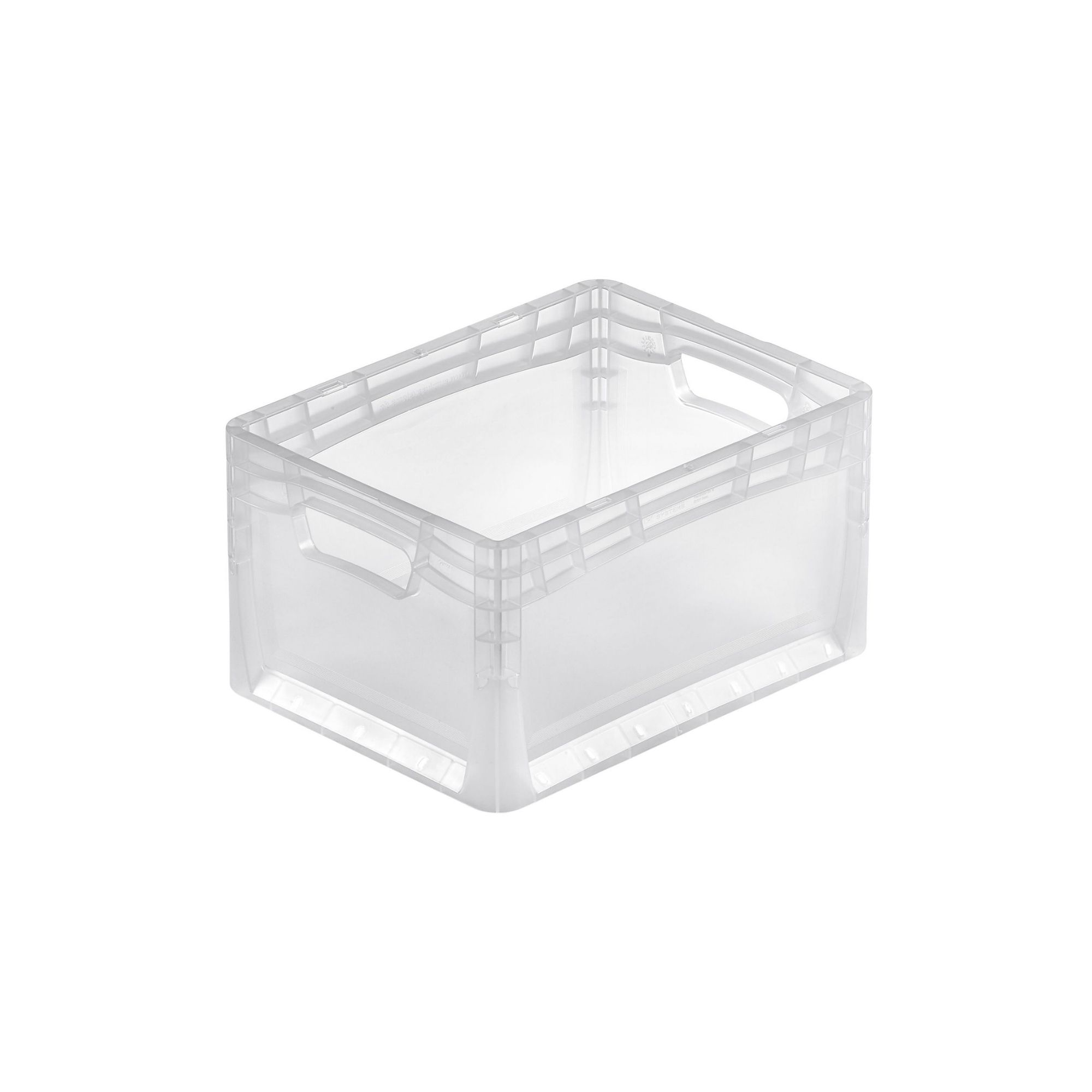 Transparenter Eurobehälter LightLine mit offenem Griff | HxBxT 22x30x40cm | 24 Liter | Eurobox, Transportbox, Transportbehälter, Stapelbehälter