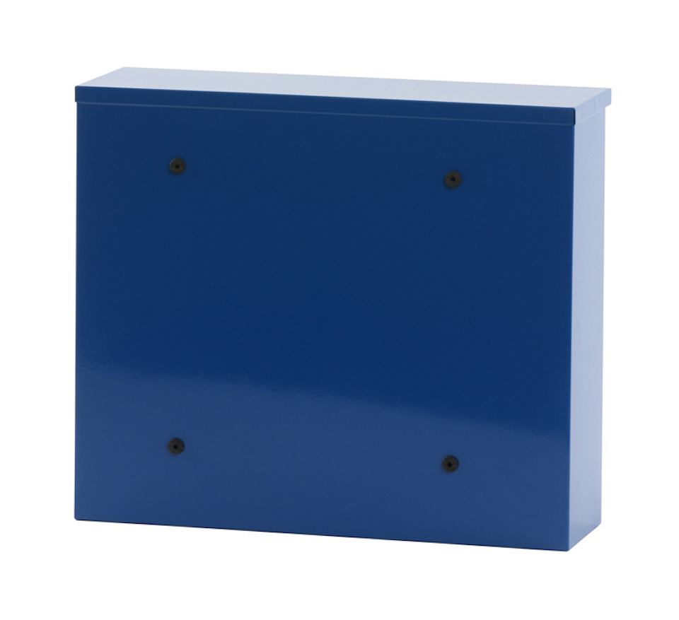 Wandbriefkasten Granadan aus Stahl mit Einwurfsklappe | HxBxT 31,5x36x11cm | Einwurföffnung 32x4cm | Blau