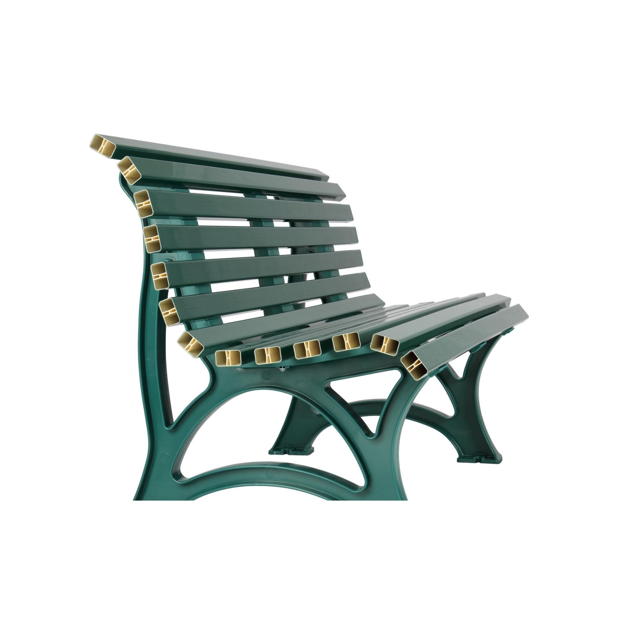 Gartenbank Jamaika | 3-Sitzer | Grün | HxBxT 80x150x64cm | Witterungs- & UV-beständiger Kunststoff | Parkbank Sitzbank Außenbereich Garten Balkon Terrasse