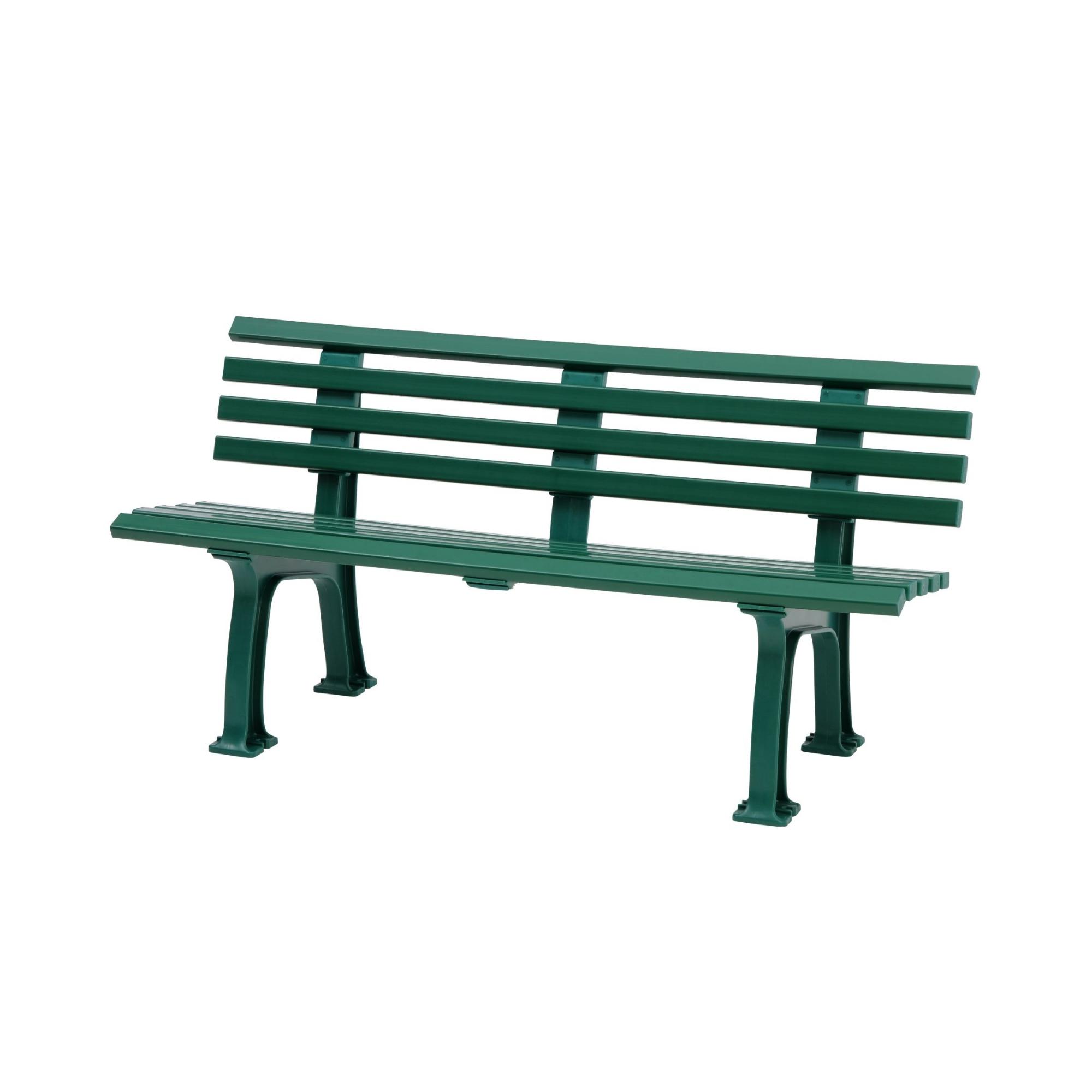 Gartenbank Antigua | 3-Sitzer | Grün | HxBxT 74x150x54cm | Witterungs- & UV-beständiger Kunststoff | Parkbank Sitzbank Außenbereich Garten Balkon Terrasse
