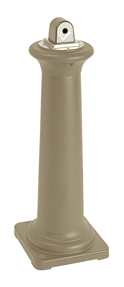 Rubbermaid Standaschenbecher mit Stahl-Inneneimer | HxBxT 102,9x35,7x35,7cm | Beige