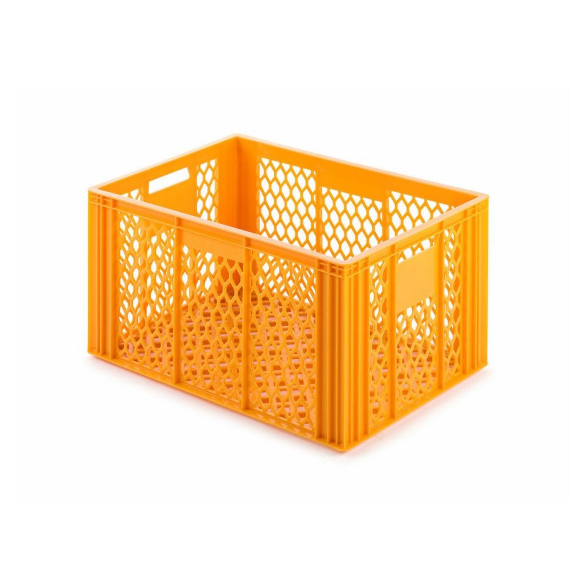 SparSet 5x Eurobehälter Bäcker- & Konditorenkasten | HxBxT 34,9x40x60 | 70 Liter | Gelb-Orange | Brötchenkiste, stapelbare Bäckerkiste
