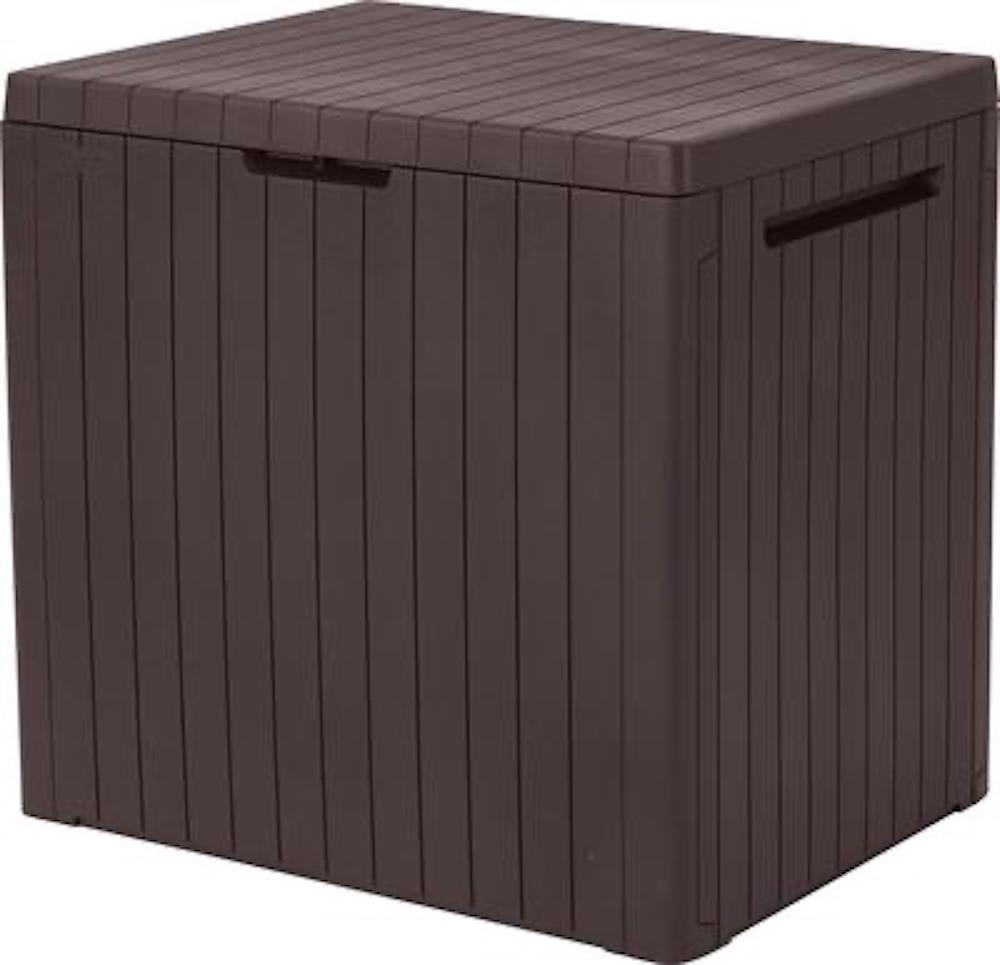 CAP’N COOK Gartenbox | LxBxH 44 x 58 x 55 cm | 113 Liter Stauraum Platz | Kissenbox mit Deckel | Auflagenbox | Braun