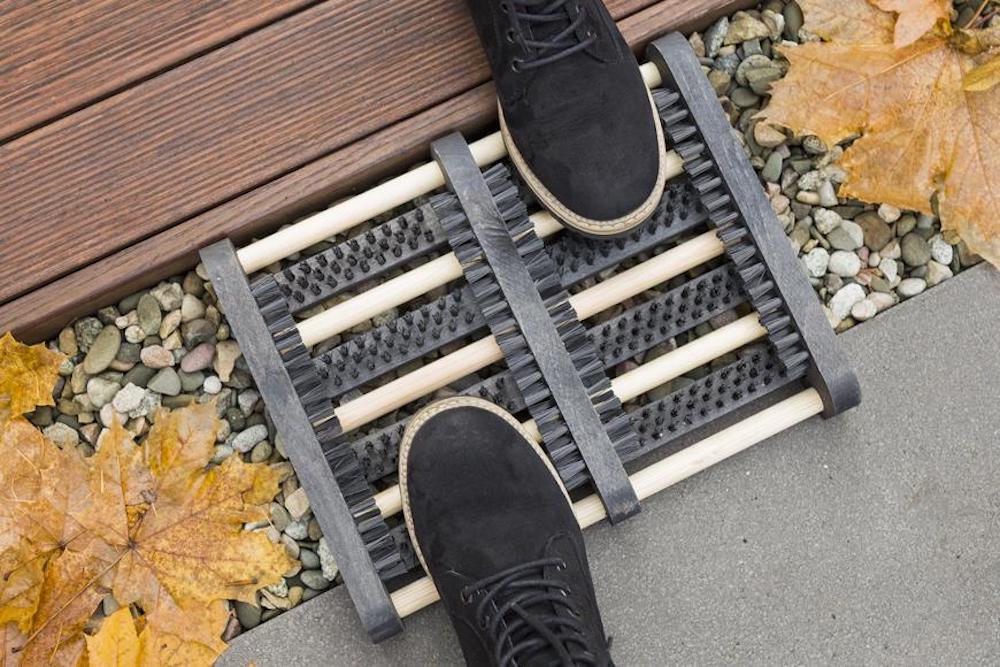 PROREGAL Fußmatte, Schmutzfangmatte 36x27x55cm, Holz, für Schuhe