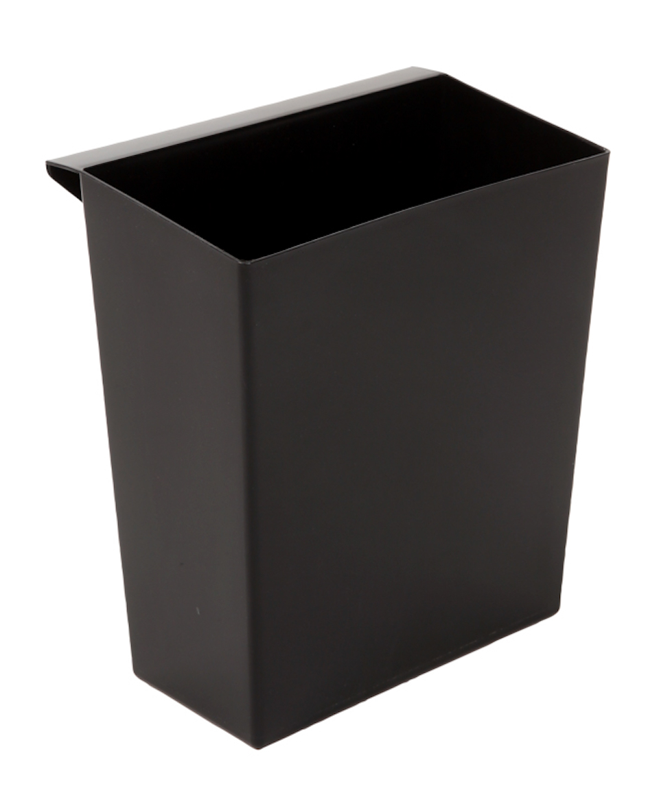 Einsatzbehälter für viereckigen kegelförmigen Papierkorb | HxBxT 26,5x15x24cm | Kunststoff | Schwarz