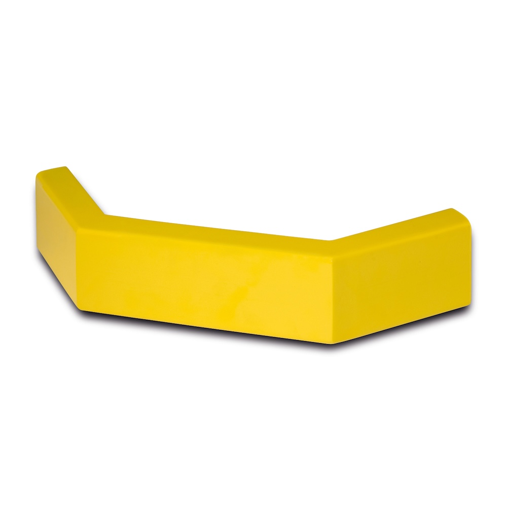 Eck-Rammschutz-Planke | Eckplanke für Außenecke | HxBxT 10x45x36cm | Kunststoffbeschichteter Stahl | Gelb