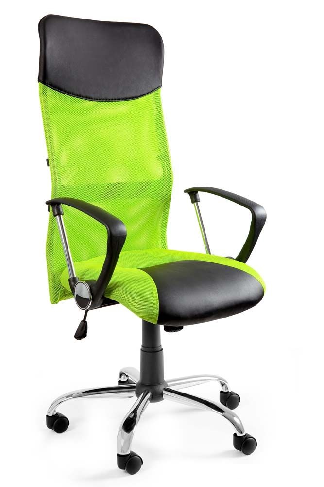 Bürodrehstuhl | Jena | HxBxT 120-128x62x54cm | Netzrückenlehne & Membran/Kunstleder-Sitzpolsterung | Traglast 130kg | Grün
